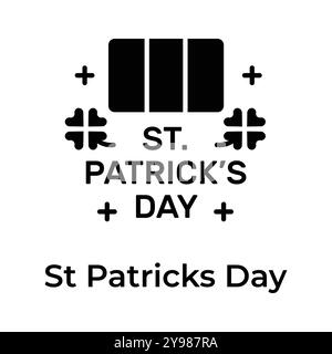 Icône créative et unique de St patrick jour dans un style de design moderne Illustration de Vecteur