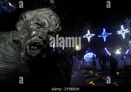 GYE FRAGUA DE VULCANO Guayaquil octobre 9, 2024 dans la Plaza de la Administracion a eu lieu, Aurora Gloriosa réception Vulcans Forge Monument en présence du maire de la ville Aquiles Alvarez photo JosÃ Alvarado API Guayaquil Guayas Ecuador soi GYE FRAGUA DE VULCANO dfd12495ff3e7e7c4eb7fb08f4941edf81 Copyright : xJosÃ xAlvaradox Banque D'Images