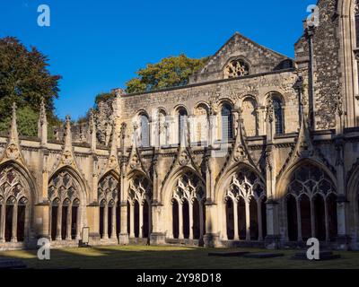 The Cloisters, Cathédrale de Canterbury, Canterbury, Kent, Angleterre, UK, GB. Banque D'Images