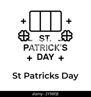 Icône créative et unique de St patrick jour dans un style de design moderne Illustration de Vecteur