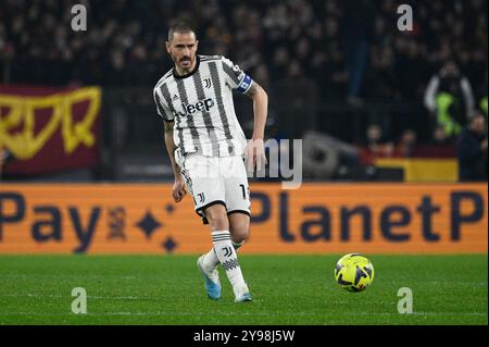 Roma, Italie. 05 mars 2023. Foto Fabrizio Corradetti/LaPresse 05 Marzo 2023 Roma, Italia - AS Roma vs Juventus FC - Campionato Italiano di calcio Serie A TIM 2022/2023 - Stadio Olimpico. Nella foto : Leonardo Bonucci (Juventus) 05 mars 2023 Rome, Italie - AS Roma vs Juventus FC - Championnat italien de football série A 2022/2023 - stade olympique. Sur la photo : Leonardo Bonucci (Juventus) crédit : LaPresse/Alamy Live News Banque D'Images