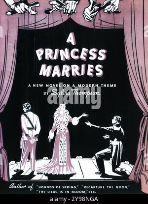 Affiche américaine d'Un livre Princess Marries. Écrit par Sylvia Thompson Banque D'Images