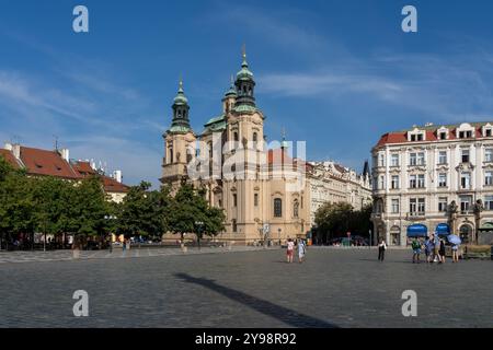 Place de la vieille ville à Prague, République tchèque. Banque D'Images