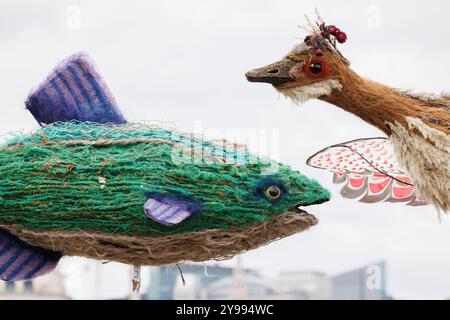 6 octobre 2024, re-sauvage la marche de l'église de Tate Modern à St Pauls. Dirigé par Chris Packham avec Wild Card et Christian Climate action. Les manifestants ont exhorté l'Église d'Angleterre à remettre en état 30% de ses immenses domaines d'ici 2030. Communiqué de presse : Chris Packham défie l’archevêque de Cantorbéry d’arrêter de faire échouer la nature et de refaire le vaste domaine de l’église 5 octobre 2024 – L’église d’Angleterre est l’un des plus grands propriétaires fonciers du pays, mais la plupart de ses terres sont dans un état écologique désastreux – des personnalités comme Rowan Williams, Michael Gove, Stephen Fry, Caroline Lucas, Hugh Fearnley-Whitt Banque D'Images