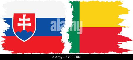 Bénin et Slovaquie grunge drapeaux connexion, vecteur Illustration de Vecteur