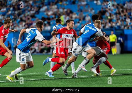 Charlotte, Ohio, États-Unis. 2 octobre 2024. Charlotte FC accueille le Chicago Fire au Bank of America Stadium de Charlotte, OHIO. Charlotte gagne le match 4-3. (Crédit image : © Walter G. Arce Sr./ASP via ZUMA Press Wire) USAGE ÉDITORIAL SEULEMENT! Non destiné à UN USAGE commercial ! Banque D'Images