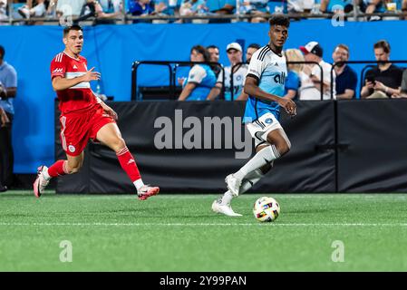 Charlotte, Ohio, États-Unis. 2 octobre 2024. Charlotte FC accueille le Chicago Fire au Bank of America Stadium de Charlotte, OHIO. Charlotte gagne le match 4-3. (Crédit image : © Walter G. Arce Sr./ASP via ZUMA Press Wire) USAGE ÉDITORIAL SEULEMENT! Non destiné à UN USAGE commercial ! Banque D'Images