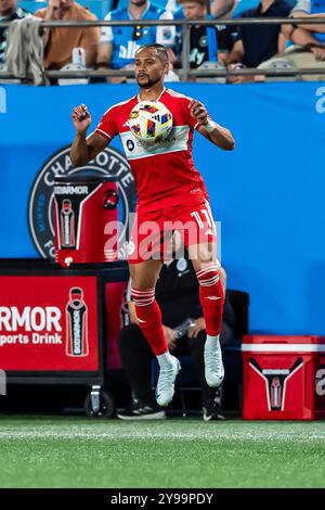 Charlotte, Ohio, États-Unis. 2 octobre 2024. Charlotte FC accueille le Chicago Fire au Bank of America Stadium de Charlotte, OHIO. Charlotte gagne le match 4-3. (Crédit image : © Walter G. Arce Sr./ASP via ZUMA Press Wire) USAGE ÉDITORIAL SEULEMENT! Non destiné à UN USAGE commercial ! Banque D'Images