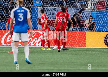 Charlotte, Ohio, États-Unis. 2 octobre 2024. Charlotte FC accueille le Chicago Fire au Bank of America Stadium de Charlotte, OHIO. Charlotte gagne le match 4-3. (Crédit image : © Walter G. Arce Sr./ASP via ZUMA Press Wire) USAGE ÉDITORIAL SEULEMENT! Non destiné à UN USAGE commercial ! Banque D'Images
