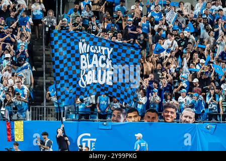 Charlotte, Ohio, États-Unis. 2 octobre 2024. Charlotte FC accueille le Chicago Fire au Bank of America Stadium de Charlotte, OHIO. Charlotte gagne le match 4-3. (Crédit image : © Walter G. Arce Sr./ASP via ZUMA Press Wire) USAGE ÉDITORIAL SEULEMENT! Non destiné à UN USAGE commercial ! Banque D'Images