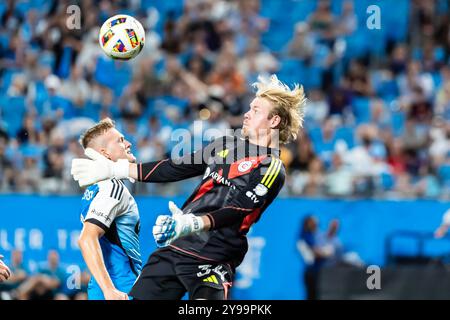 Charlotte, Ohio, États-Unis. 2 octobre 2024. Charlotte FC accueille le Chicago Fire au Bank of America Stadium de Charlotte, OHIO. Charlotte gagne le match 4-3. (Crédit image : © Walter G. Arce Sr./ASP via ZUMA Press Wire) USAGE ÉDITORIAL SEULEMENT! Non destiné à UN USAGE commercial ! Banque D'Images