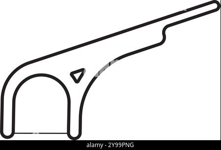 Icône d'outil de soie dentaire, illustration Design. Illustration de Vecteur