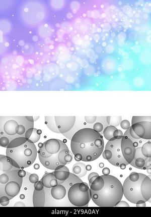 Dégradé arc-en-ciel bleu violet vif avec un effet bokeh doux et fluide. Illustration de Vecteur