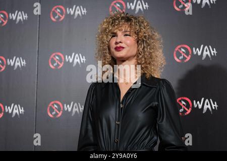 Madrid, Espagne. 09 octobre 2024. Shaila Casas pendant le tapis rouge à la première de WAH Madrid Plaza de Colon à Madrid 9 octobre 2024 Espagne crédit : Sipa USA/Alamy Live News Banque D'Images