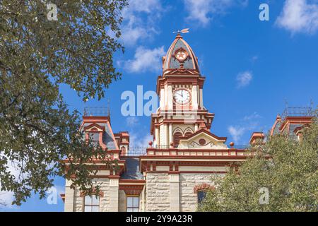 Lockhart, Texas, États-Unis. Le palais de justice du comté de Caldwell à Lockhart, Texas. Banque D'Images