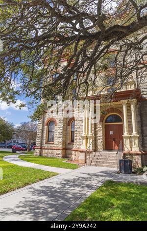 Lockhart, Texas, États-Unis. Le palais de justice du comté de Caldwell à Lockhart, Texas. Banque D'Images