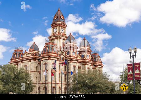 Lockhart, Texas, États-Unis. Le palais de justice du comté de Caldwell à Lockhart, Texas. Banque D'Images