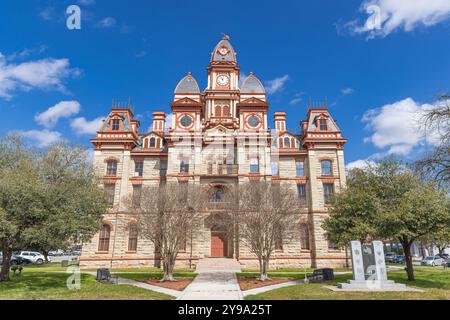 Lockhart, Texas, États-Unis. Le palais de justice du comté de Caldwell à Lockhart, Texas. Banque D'Images