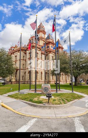 Lockhart, Texas, États-Unis. Le palais de justice du comté de Caldwell à Lockhart, Texas. Banque D'Images