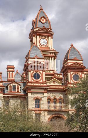 Lockhart, Texas, États-Unis. Le palais de justice du comté de Caldwell à Lockhart, Texas. Banque D'Images