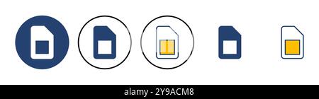 Vecteur d'icône de carte SIM. vecteur d'icône de double carte sim Illustration de Vecteur