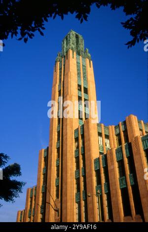 Bullocks Wilshire, bâtiment, grand magasin, art déco, architecture, vintage, historique, classique, Los Angeles, Californie, ÉTATS-UNIS, Banque D'Images