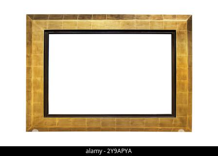 Cadre moderne unique photo dorée photo rectangle forme épaisse élégant contemporain Banque D'Images