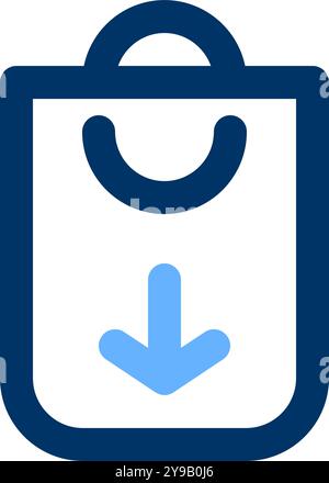 Symbole d'icône d'achat pour les entreprises dans l'illustration de contour de couleur de pictogramme modifiable Illustration de Vecteur