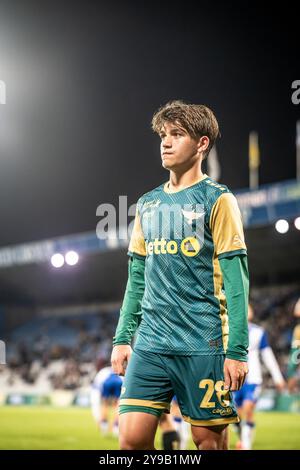Odense, Danemark. 04 octobre 2024. Gabriel Larsen (28 ans) de HB Koge vu lors du match NordicBet Liga entre Odense BK et HB Koge au Parc naturel Energy Park à Odense. Banque D'Images