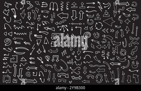 Hand drawn vector set flèche Illustration de Vecteur