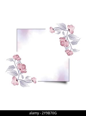 Fond d'art floral feuilles naturelles pour illustration de cadre Illustration de Vecteur