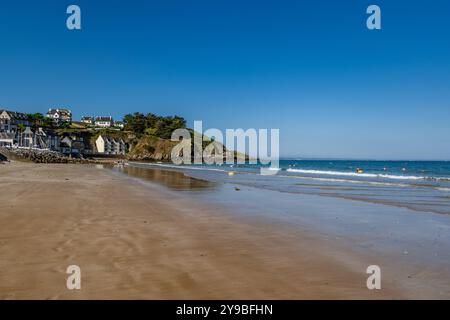 Plage de Pleneuf val andré, Côte d'Armor, Bretagne en France Banque D'Images