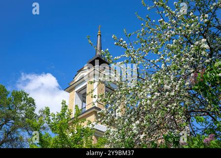 La flèche du clocher de l'ancienne église de Michel l'Archange, Lermontovo, région de Penza, Russie Banque D'Images