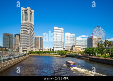 Paysage du port de Yokohama dans la ville de Yokohama dans la préfecture de Kanagawa, Kanto, Japon Banque D'Images