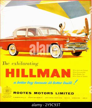 Hillman Minx Series IIIA (1959-60) - publicité de voiture de presse vintage Banque D'Images