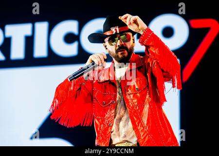 Milan, Italie. 09 octobre 2024. J-ax de Articolo 31 se produit en direct au Forum Unipol à Milan, en Italie, le 9 octobre 2024. (Photo de Mairo Cinquetti/NurPhoto) crédit : NurPhoto SRL/Alamy Live News Banque D'Images