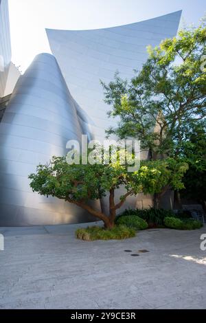 LOS ANGELES - août 2024 : Walt Disney concert Hall à Los Angeles, Californie. Il a été conçu par Frank Gehry et ouvert le 24 octobre 2003 Banque D'Images