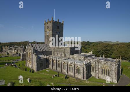 Cathédrale St Davids, St Davids , Pembrokeshire, pays de Galles Banque D'Images