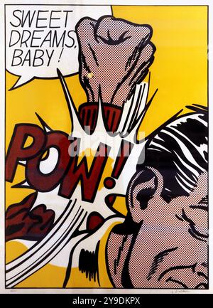 ARTE SIGLO XX. ESTADOS UNIDOS. LICHTENSTEIN, Roy (n. Nueva York, 1923). Pintor norteamericano. Sweet Dreams, Baby (Dulces Sueños, Baby), 1965. Galería Nacional de Praga. República Checa. Art Pop. Banque D'Images