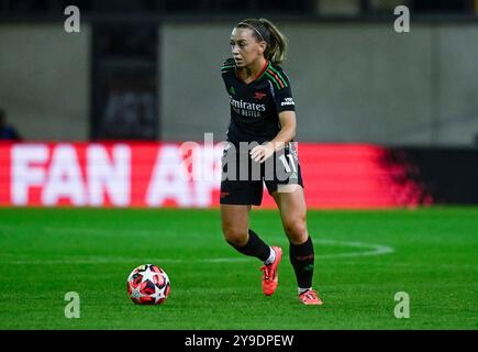 Muenchen, Deutschland. 09 octobre 2024. Katie McCabe (Arsenal Woman FC, #11). GER, FC Bayern Muenchen v. Arsenal WFC, Fussball, UEFA Womans Champions League, Gruppe C, 1. Spieltag, saison 2024/2025, 09.10.2024. Foto : Eibner-Pressefoto/Heike Feiner crédit : dpa/Alamy Live News Banque D'Images