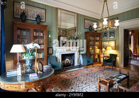 La Bibliothèque de Spencer House, Une maison historique à Londres appartenant à la famille Spencer. Banque D'Images