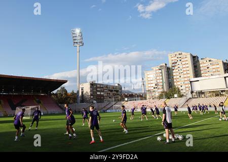 Zenica, Bosnie-Herzégovine. 10 octobre 2024. Football, équipe nationale, avant le match de la Ligue des Nations en Bosnie-Herzégovine, stade Bilino Polje, entraînement final Allemagne, les joueurs s'entraînent. Crédit : Christian Charisius/dpa/Alamy Live News Banque D'Images