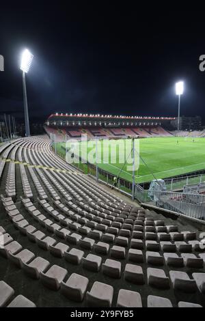 Zenica, Bosnie-Herzégovine. 10 octobre 2024. Football, équipe nationale, avant le match de la Ligue des Nations en Bosnie-Herzégovine, stade Bilino Polje, vue dans l'arène. Crédit : Christian Charisius/dpa/Alamy Live News Banque D'Images