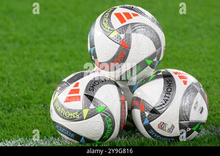 Roma, Italie. 10 octobre 2024. Lors du match de qualification du Groupe 2 de l'UEFA Nations League 2024/25 entre l'Italie et la Belgique au stade Olimpico de Rome le 10 octobre 2021. (Photo de Fabrizio Corradetti/LaPresse) crédit : LaPresse/Alamy Live News Banque D'Images