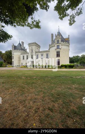 Château de Breze (Château de Breze), site du patrimoine mondial de l'UNESCO, pays de la Loire, France Banque D'Images