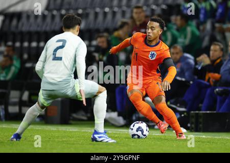 Almelo, pays-Bas. 10 octobre 2024. ALMELO, 10-10-2024, stade Asito, football, amical, saison 2024/2025, pendant le match pays-Bas U21 - Mexique U21, crédit : Pro Shots/Alamy Live News Banque D'Images