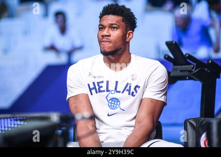 Giannis Antetokounmpo (Grèce). Tournoi de qualification olympique FIBA. Pirée 2024. Banque D'Images