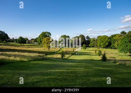 Chemins à travers les communes de Malvern dans le Worcestershire de Malvern Banque D'Images