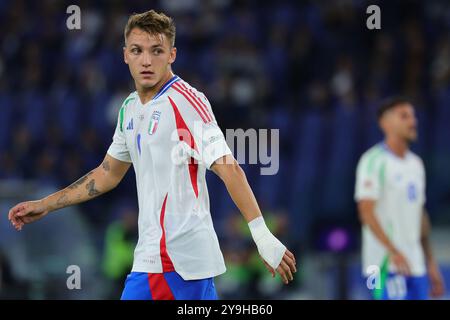 Rome, Italie. 10 octobre 2024. L'Italien Mateo Retegui lors du match de football de l'UEFA Nations League opposant l'Italie et la Belgique au stade Olimpico à Rome (Italie), le 10 octobre 2024. Crédit : Insidefoto di andrea staccioli/Alamy Live News Banque D'Images