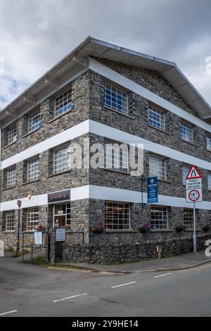 À Trefriw Woollen Mills N.Pays de Galles, l'un des derniers Woolen Mills toujours en production au pays de Galles. Connu pour le tissage traditionnel double-couvertures. Banque D'Images